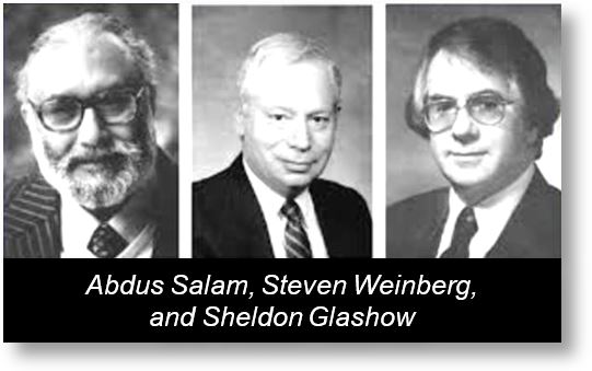 Salam, Weinberg, Glashow, physicists